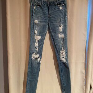 A&F Harper Super Skinny size 28 Distressed Jeans-SALE